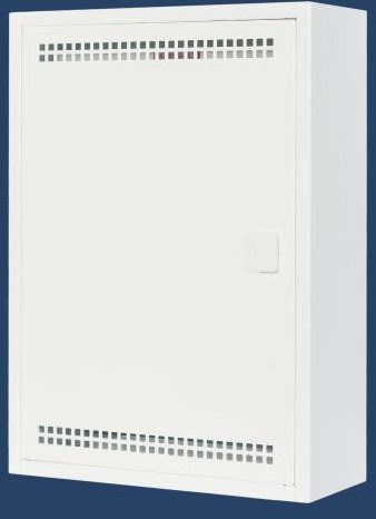 Panel shpërndarës sipërfaqësor MRN-1, pllakë e shpuar montimi, prizë 250V 2P+E, i bardhë