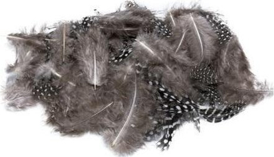 Pupla dekorative Brewis Speckled Feathers, 3g, me pika, të zeza