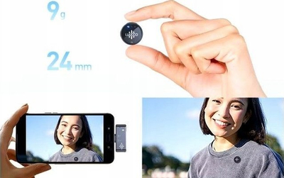 Mikrofon wireless lavalier Luucco Airwave K2 Combo, sistem 2.4 GHz, me Type C dhe Lightning, i zi