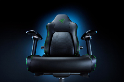 Karrige gaming Razer Iskur V2, me mbështetje për belin, ulëse e butë e mbushur, e zezë me jeshile