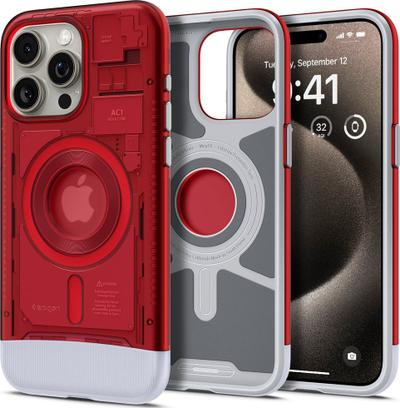 Kllaf telefoni Spigen Classic C1 MagSafe, për iPhone 15 Pro Max, ruby