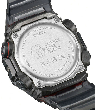 Orë për meshkuj Casio G-Shock GA-B001G-1AER, e zezë/kuqe