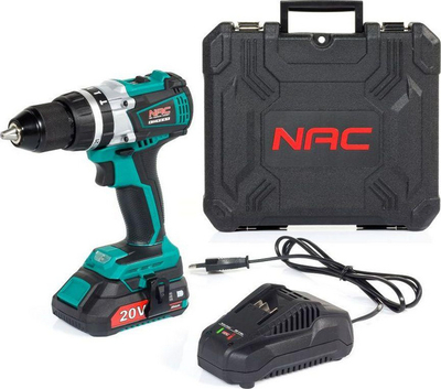 Trapan NAC CDB1-BL-I-LI-20V, 20V, 2 Ah, i zi/i gjelbër