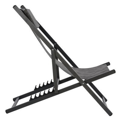 Karrige lounge profesionale KEA, alumin & textilene, 59.5×102.5×94 cm (HM5076.10), gri