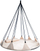 Karrige varse Carruzzo Garden Hanging Swing Deckchair, me jastëk, metal, e zezë