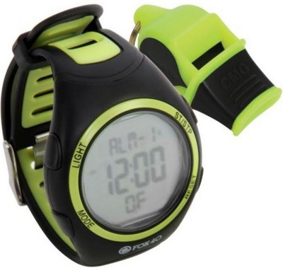 Set gjyqtari Fox 40 6906-0700/0705, orë sportive digjitale, bilbil profesional, i zi jeshil