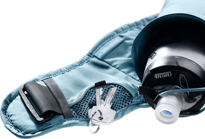 Çantë beli Deuter Shortrail II, mbajtëse shishe, reflektuese, blu