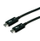 Kabllo Roline Thunderbolt 4 C në C, 40 Gbit/s, 100W, 0.5m, i zi