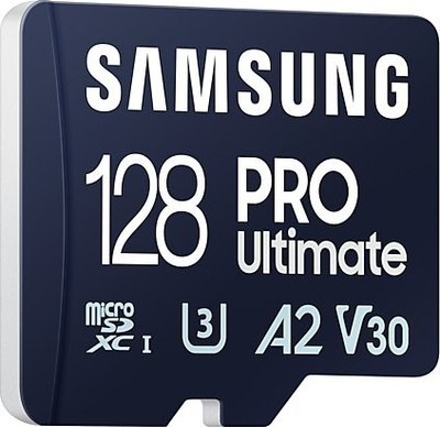 Kartë memorie Samsung Pro Ultimate MicroSDXC, 128GB, 200MB/s, blu