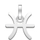 Pendant për varëse Rosefield Pisces The Pendant PE-Silver-Pisces-S, i argjendtë
