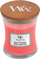 Qiri me aromë WoodWick Melon & Pink Quartz, 85g, fitil druri, rozë