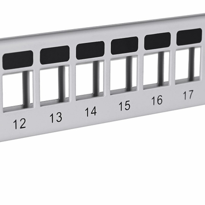 Panel patch Lanberg PPKS-1024-S, 1U 19", 24 porta keystone, gri