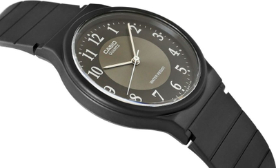Ora dore Casio MQ-24-1B3, quartz, rezistente ndaj ujit, e zezë