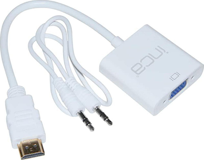 Adapter HDMI në VGA INCA IHTV-7TB, 1080p, me audio USB, i zi