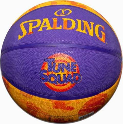 Top basketbolli Spalding Space Jam Tune Squad III, numri 7, për jashtë, portokalli vjollcë