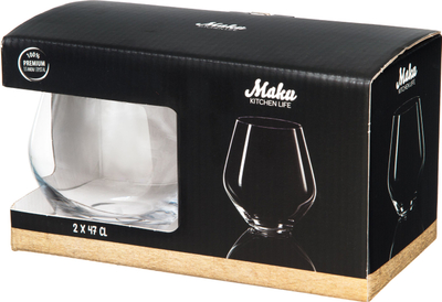 Set gotash për ujë Maku Kitchen Life, 2 copë, 47 cl, qelq i kthjellët