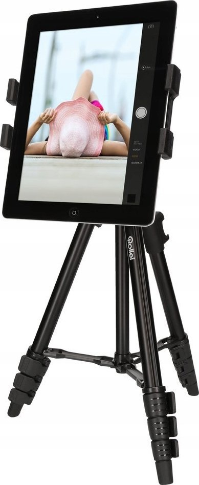 Mbajtëse tableti Rollei për tripod, për tablet deri 24 cm, e zezë