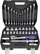 Set veglash Adler 3553.7, 37 copë, çelik Cr-V, me kuti, i zi
