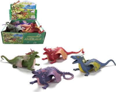 Lodra dragua Stretch Animals, gome e butë e zgjatshme 22 cm, shumëngjyrëshe