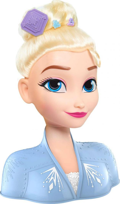 Kokë stilimi Disney Frozen 2 Elsa, me 16 aksesore, për kalama, bjonde
