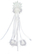 Shkop magjik Arpex Snowflake Wand, 42cm, për kostume, i bardhë