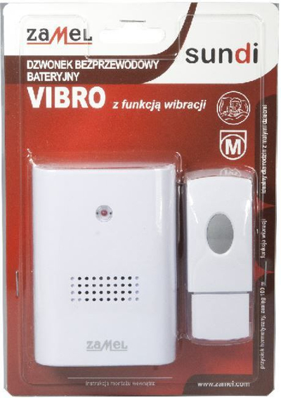 Zile dere wireless Zamel VIBRO ST-229/N, rreze 100 m, e bardhë