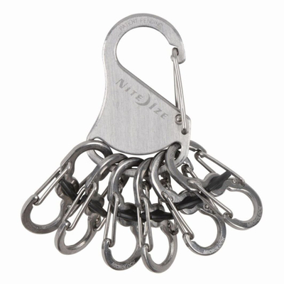 Varëse çelësash Nite Ize KeyRack Locker KLK-11-R3, 6 karabina MicroLock, çelik inox, ngjyrë argjendi