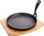 Tigan gize Banquet Cast Iron, me dorezë që çahet, me dërrasë poshtë, i zi
