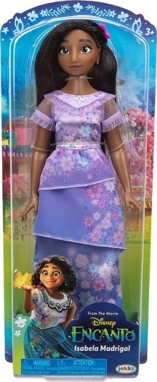 Kukull Disney Encanto Isabela, 11", fustan me lule, livando
