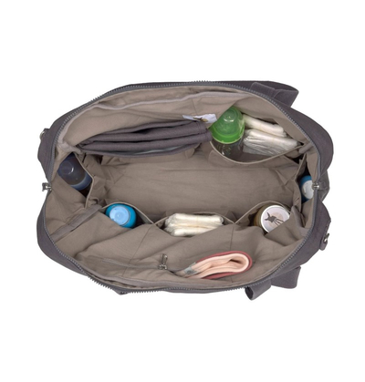 Çantë pelene Lassig Green Label Cotton Essential, pambuk organik, anthracite