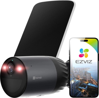 Kamerë e jashtme EZVIZ EB3 4G Kit, 2K, bateri 5200 mAh, e bardhë