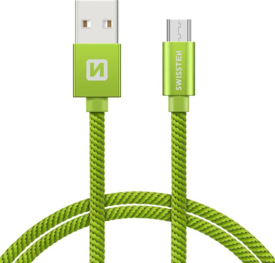 Kabllo USB Swissten Textile, USB në Micro USB, 2m, 3A