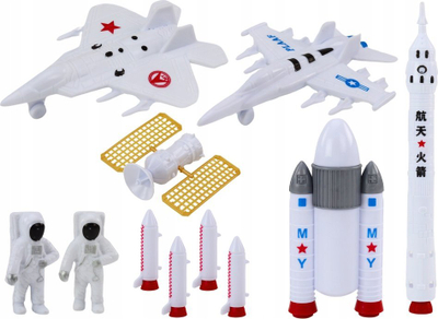 Set figurash t’hapësinës për kalamaj Astronauts and Rockets, 11 copa, plastik, me ngjyra t’ndryshme