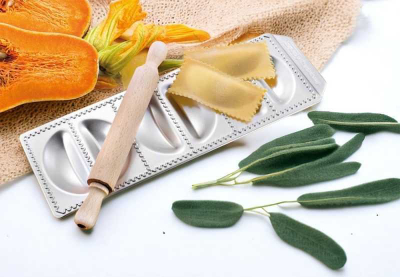 Kallep për panzerotti Imperia Raviolamp, 6 forma, alumini, argjendtë
