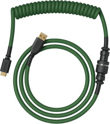 Kabllo USB Glorious GLO CBL COIL FG, USB A në USB C, 1.36 m, i gjelbër