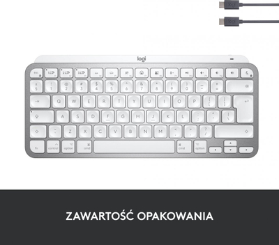 Mini tastierë Logitech MX Keys, US, e hirtë