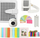 Set aksesorësh Loveinstant për Fujifilm Instax Pal, 5 në 1, çantë, album, korniza, ngjitëse, tripod, e bardhë