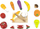 Set loje kuzhine Viga Little Chef 44579, druri, me fruta e perime me plot ngjyra