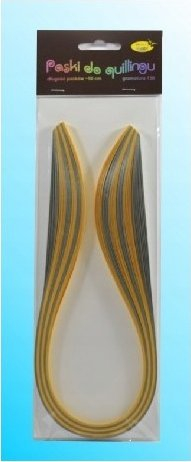 Ленти за квилинг Galeria Hobby, 10mm x 50cm, 100 парчиња, златна боја