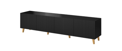 Komodë TV Cama Furniture Pafos, 200x42x52 cm, e zezë mat