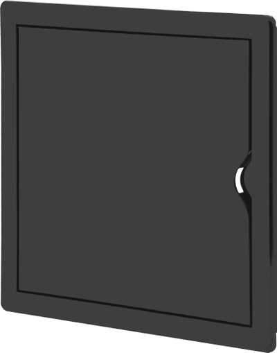 Derë inspektimi ABS Black, 20x20cm, montim sipërfaqe, e zezë