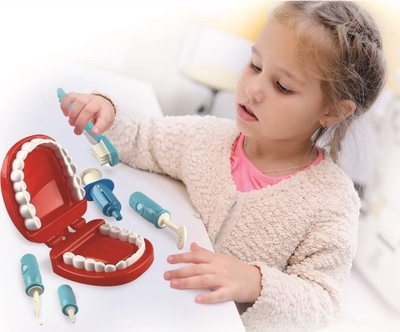 Set lodrash dentist Junior Home Dentist Play Set, 10 pjesë, 3+, shumëngjyrësh
