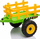 Traktor elektrik për fëmijë Ramiz MX-611, me rimorkio, deri 28 kg, jeshil