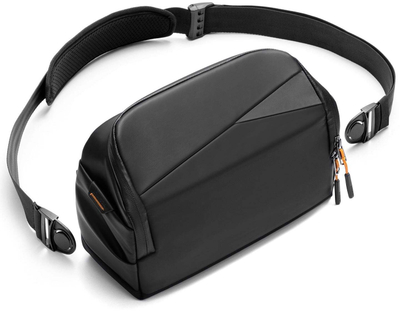 Çantë crossbody Inateck X-Modo, që s’e ha uji, me ndarje për tablet, e zezë