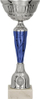 Kupë sportive Victoria Sport Metal Cup, 20 cm, argjend me blu