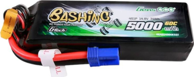 Bateri LiPo Gens Ace G-Tech 5000mAh 14.8V 4S, 60C, me prizë EC5
