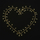 Dritë dekorative Liva Cluster Heart, 60 LED, 26cm, ngjyrë ari