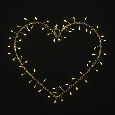 Dritë dekorative Liva Cluster Heart, 60 LED, 26cm, ngjyrë ari