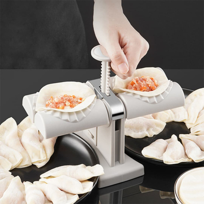 Kalëp makinerik për mantija dhe dumplings, plastikë, 20x12x17 cm, i bardhë