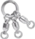 Karabiner me tre kahje Black Cat, 80mm, 1 copë (6172001)